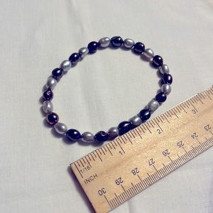 Two tone pearl bracelet